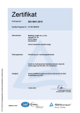 Zertifikat ISO9001:2015