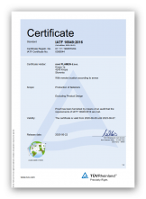Certificate IATF 16949:2016 Novi Plamen