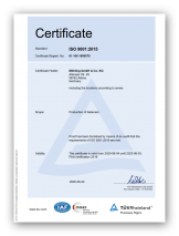 Certificate ISO9001:2015