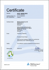 Certificate IATF 16949:2016 Möhling